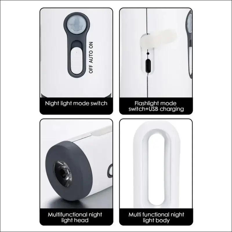 Dusk to Dawn Sensor Flashlight 2-in-1 LED Table Lamp - Portable Nightlight for Nursery Sleeping Light & Versatile