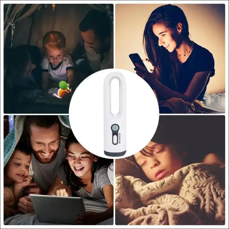 Dusk to Dawn Sensor Flashlight 2-in-1 LED Table Lamp - Portable Nightlight for Nursery Sleeping Light & Versatile