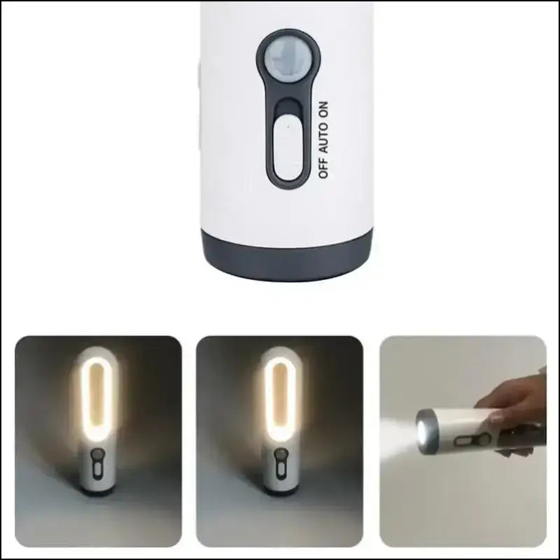Dusk to Dawn Sensor Flashlight 2-in-1 LED Table Lamp - Portable Nightlight for Nursery Sleeping Light & Versatile