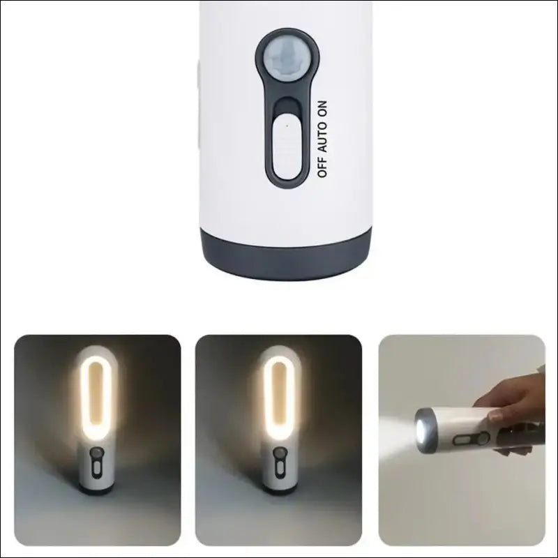 Dusk to Dawn Sensor Flashlight 2-in-1 LED Table Lamp - Portable Nightlight for Nursery Sleeping Light & Versatile