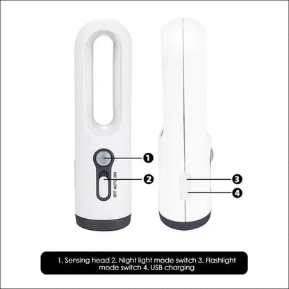 Dusk to Dawn Sensor Flashlight 2-in-1 LED Table Lamp - Portable Nightlight for Nursery Sleeping Light & Versatile