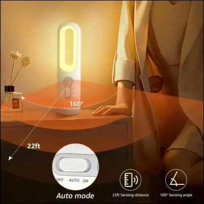 Dusk to Dawn Sensor Flashlight 2-in-1 LED Table Lamp - Portable Nightlight for Nursery Sleeping Light & Versatile