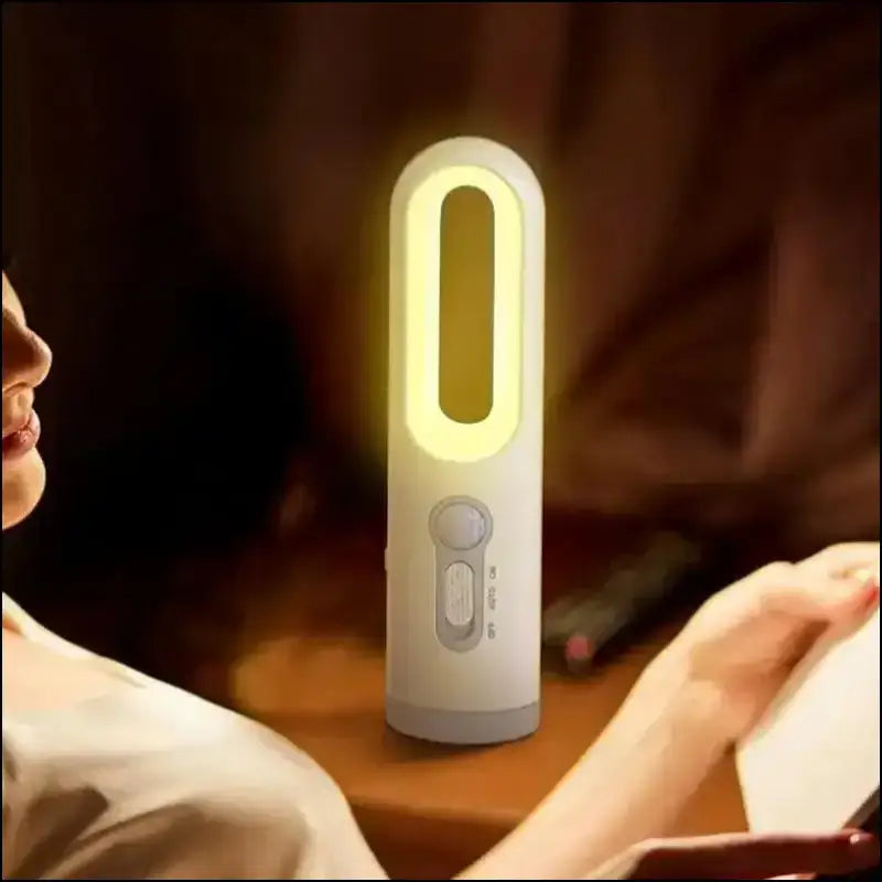Dusk to Dawn Sensor Flashlight 2-in-1 LED Table Lamp - Portable Nightlight for Nursery Sleeping Light & Versatile