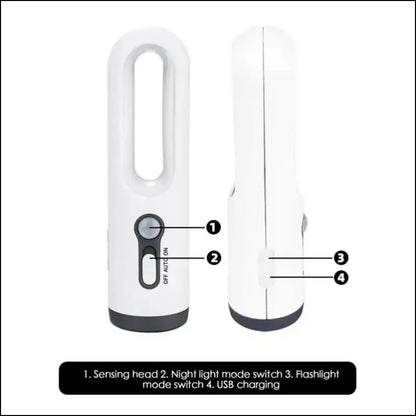 Dusk to Dawn Sensor Flashlight 2-in-1 LED Table Lamp - Portable Nightlight for Nursery Sleeping Light & Versatile