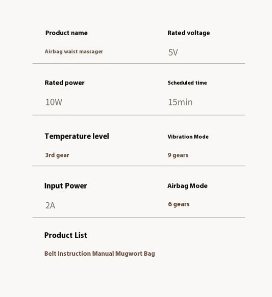 Heating Waist Wrap Massage