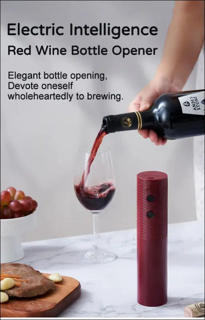Electric Wine Bottle Opener – Rechargeable Automatic Corkscrew for Red One-Click Button Tool