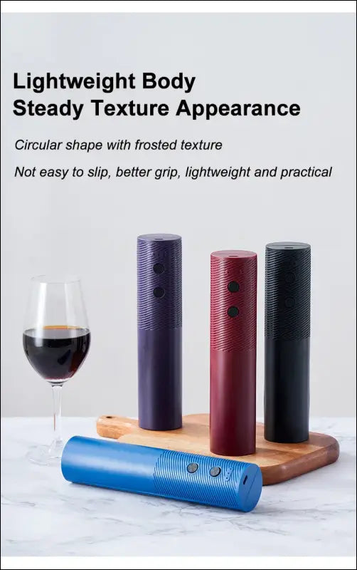 Electric Wine Bottle Opener – Rechargeable Automatic Corkscrew for Red One-Click Button Tool
