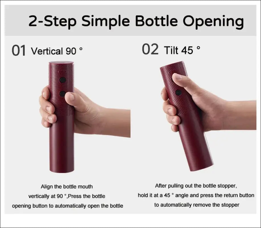 Electric Wine Bottle Opener – Rechargeable Automatic Corkscrew for Red One-Click Button Tool