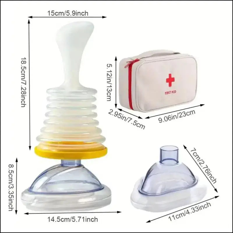 First Aid Kit Emergency Choking Rescue Device for Adults & Kids - Anti-Suffocation Breathing Trainer Home