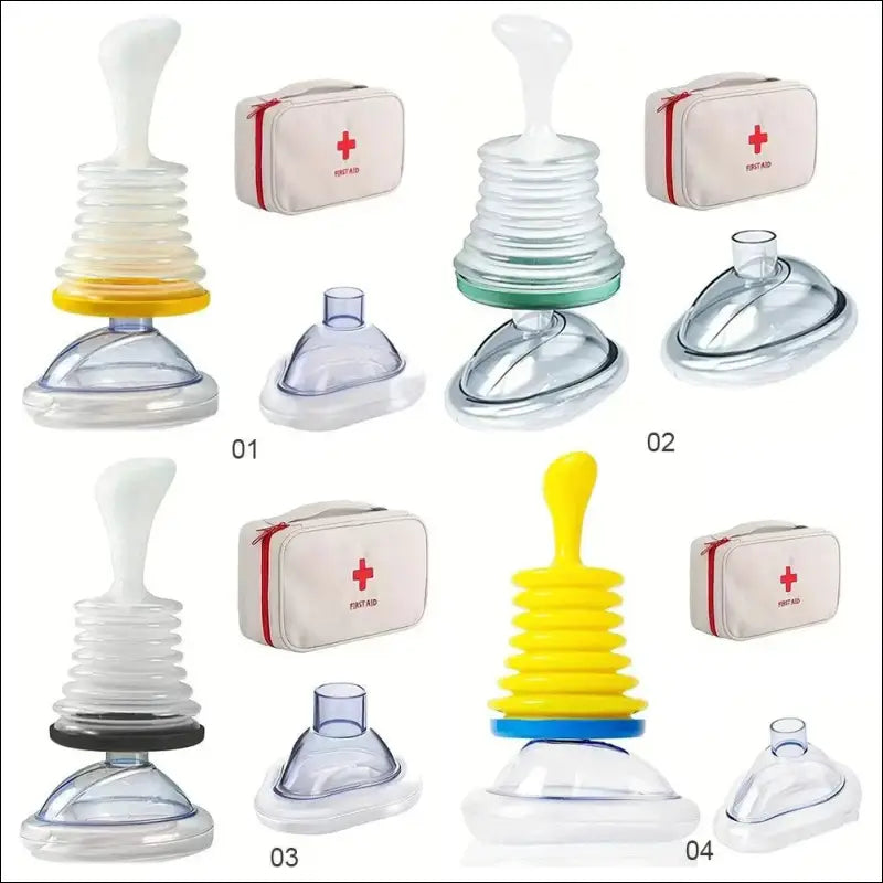 First Aid Kit Emergency Choking Rescue Device for Adults & Kids - Anti-Suffocation Breathing Trainer Home