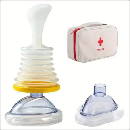 First Aid Kit Emergency Choking Rescue Device for Adults & Kids - Anti-Suffocation Breathing Trainer Home - Yellow