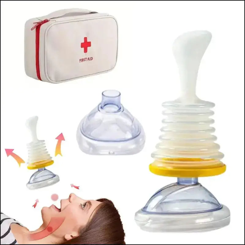 First Aid Kit Emergency Choking Rescue Device for Adults & Kids - Anti-Suffocation Breathing Trainer Home