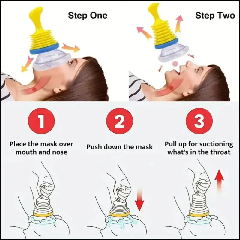 First Aid Kit Emergency Choking Rescue Device for Adults & Kids - Anti-Suffocation Breathing Trainer Home