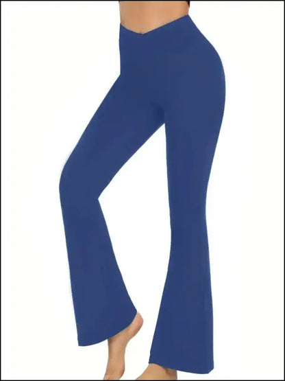 ’Flared Leggings Crossover Yoga Pants for Women - High Waist Tummy Control Wide Leg Fitness Pants’ - Women’s
