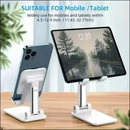 Foldable Mobile Phone Holder Stand – Adjustable Tablet Desk Mount Flexible Desktop Live Lazy Bracket Support for All