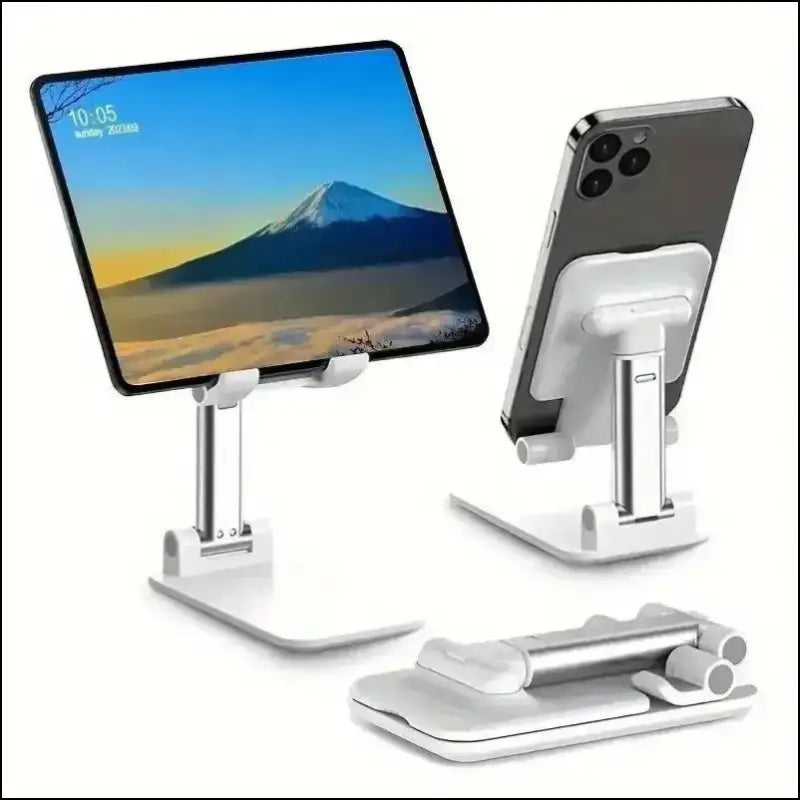 Foldable Mobile Phone Holder Stand – Adjustable Tablet Desk Mount Flexible Desktop Live Lazy Bracket Support for All