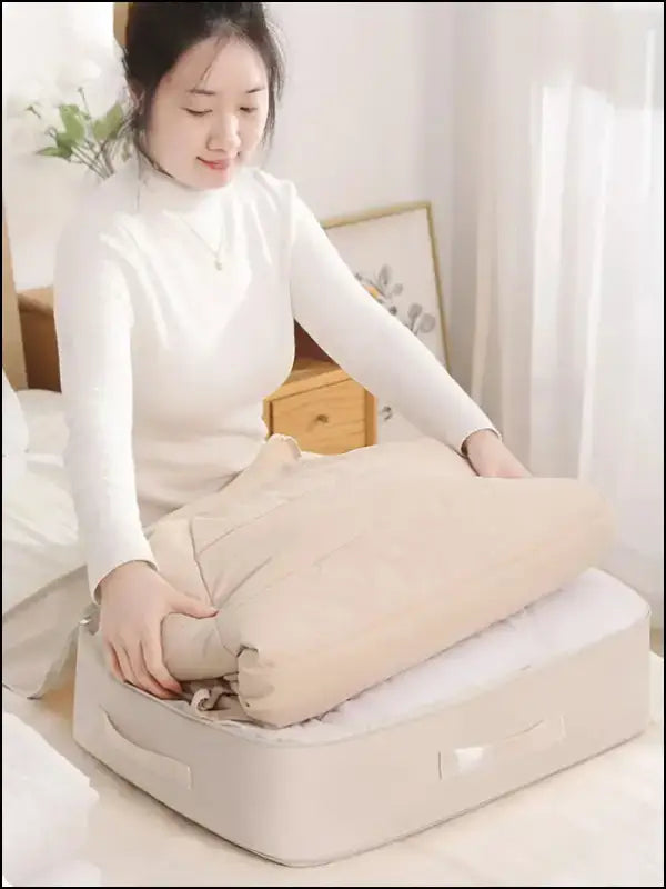 Gongsatin Material Compression Packing Cube Dustproof Foldable Compressed Storage Bag Large Capacity Moisture-proof