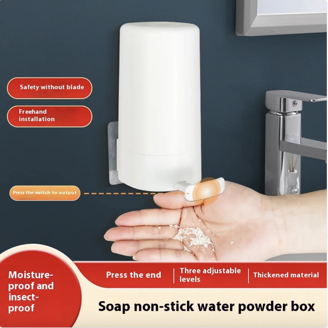 Self-Draining No-Punch Soap Holder