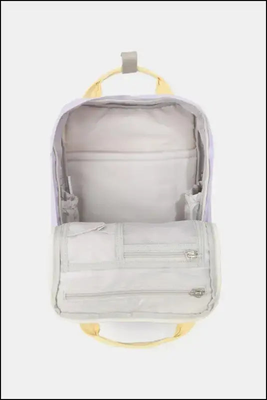Himawari Contrast Water and Scratch-Resistant Nylon Backpack Bag