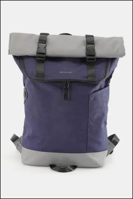Himawari Contrast Waterproof Canvas Backpack Bag - Gray / One Size