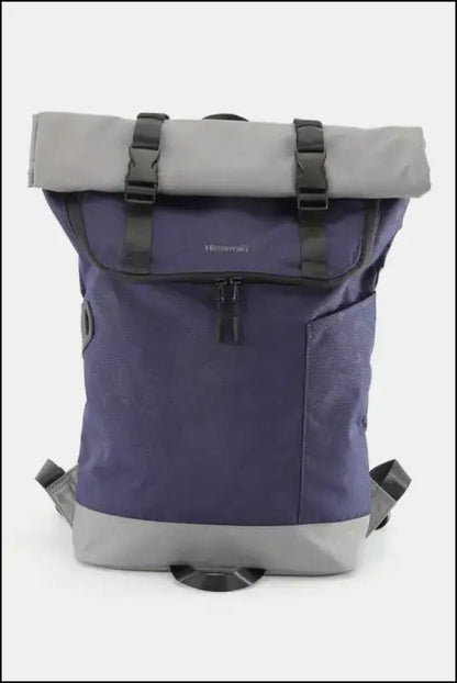 Himawari Contrast Waterproof Canvas Backpack Bag - Gray / One Size