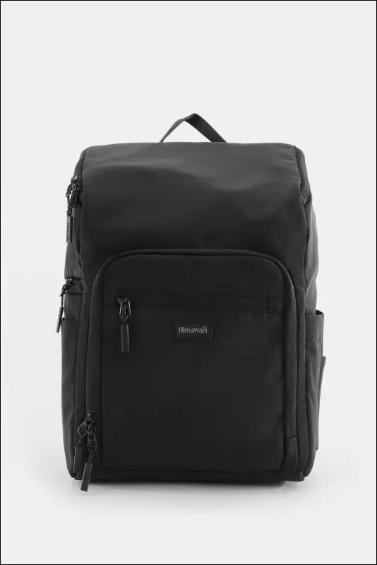 Himawari Nylon Waterproof Backpack Bag - Black / One Size - Contrast Water and Scratch-Resistant