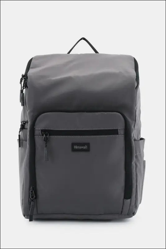 Himawari Nylon Waterproof Backpack Bag - Dark Gray / One Size - Contrast Water and Scratch-Resistant