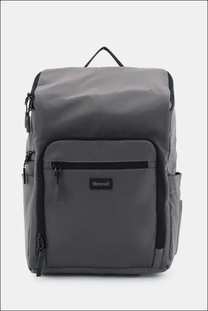 Himawari Nylon Waterproof Backpack Bag - Dark Gray / One Size - Contrast Water and Scratch-Resistant