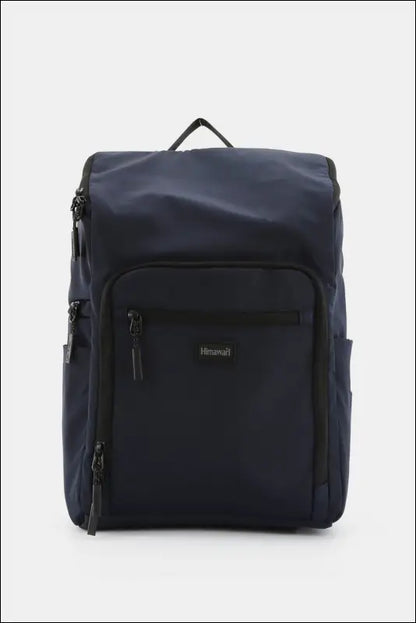 Himawari Nylon Waterproof Backpack Bag - Navy / One Size - Contrast Water and Scratch-Resistant