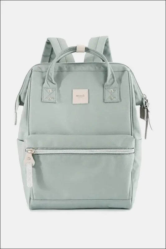 Himawari Water Resistant Canvas Backpack Bag with Side Pockets - Gum Leaf / One Size