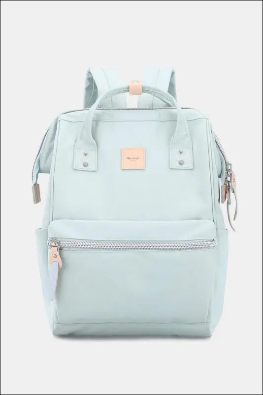 Himawari Water Resistant Canvas Backpack Bag with Side Pockets - Sky Blue / One Size