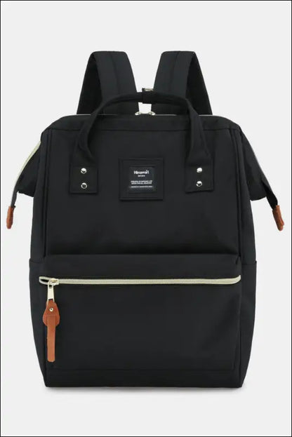 Himawari Waterproof Canvas Backpack Bag with Side Pockets - Black / One Size - Contrast Water and Scratch-Resistant