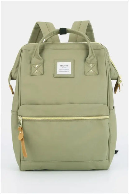 Himawari Waterproof Canvas Backpack Bag with Side Pockets - Coach Green / One Size - Contrast Water