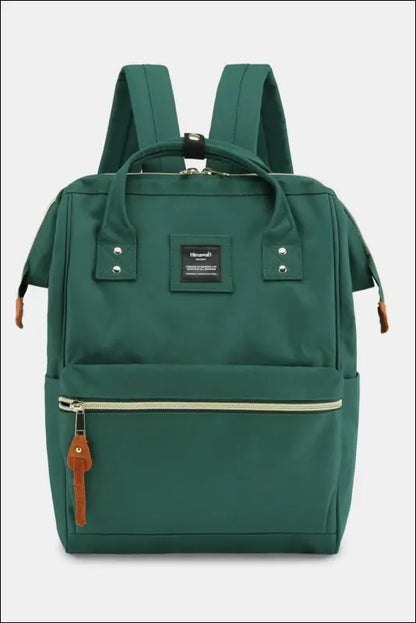 Himawari Waterproof Canvas Backpack Bag with Side Pockets - Green / One Size - Contrast Water and Scratch-Resistant