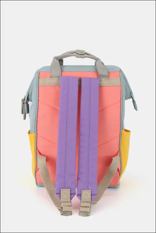 Himawari Waterproof Nylon Backpack Bag with Handles - Contrast Water and Scratch-Resistant