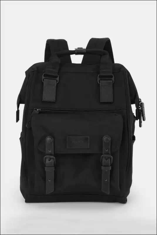 Himawari Waterproof Nylon Backpack Bag with Handles - Black / One Size - Contrast Water and Scratch-Resistant