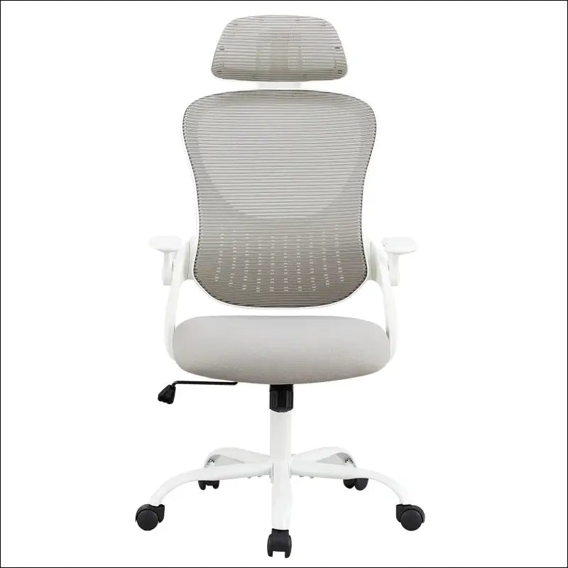 JHK Ergonomic Mesh Office Chair with Flip-Up Arms Adjustable Headrest and Lumbar Support – Ideal for Home Comfort