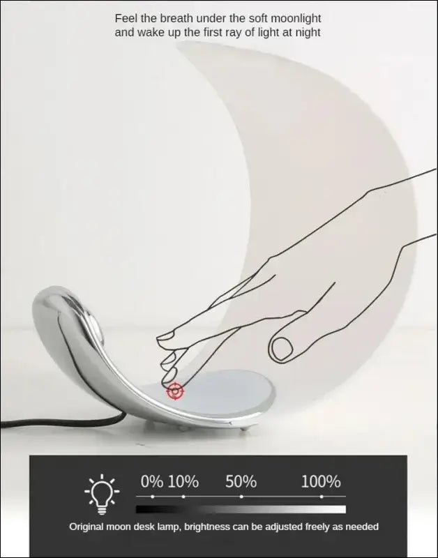 LED Moon Table Lamp - Luxury Bedroom Night Light USB Reading with Clip for Living Room Atmosphere