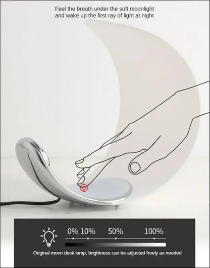 LED Moon Table Lamp - Luxury Bedroom Night Light USB Reading with Clip for Living Room Atmosphere