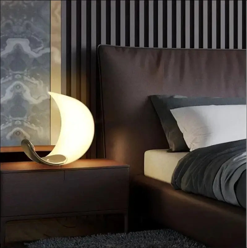 LED Moon Table Lamp - Luxury Bedroom Night Light USB Reading with Clip for Living Room Atmosphere