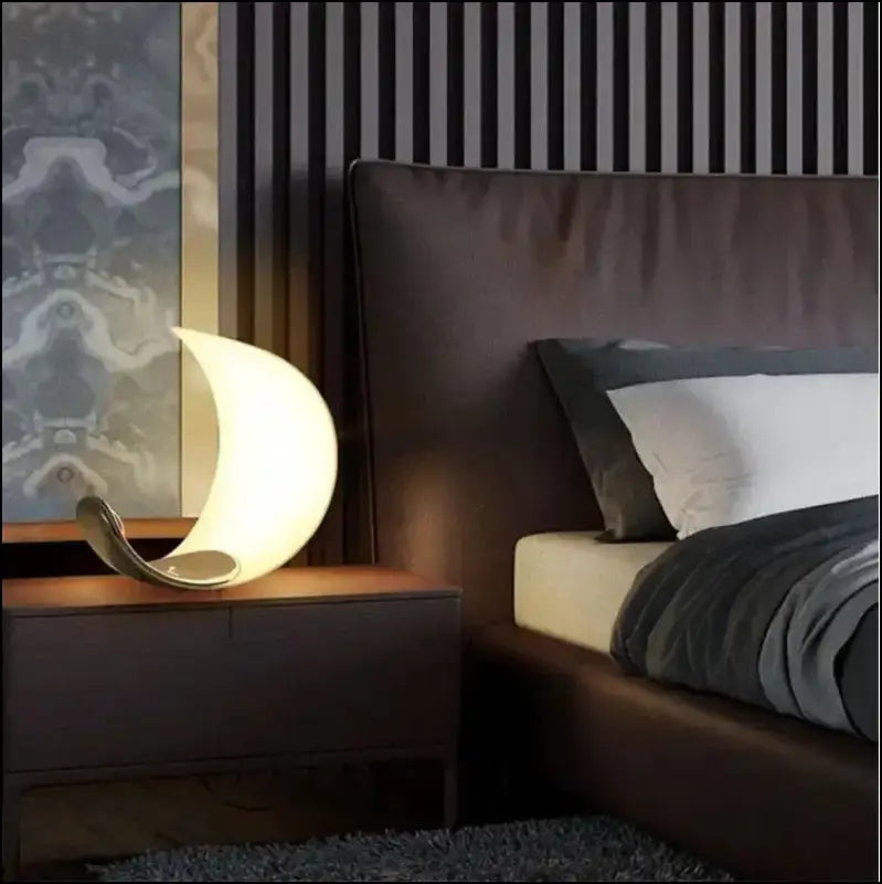 LED Moon Table Lamp - Luxury Bedroom Night Light USB Reading with Clip for Living Room Atmosphere