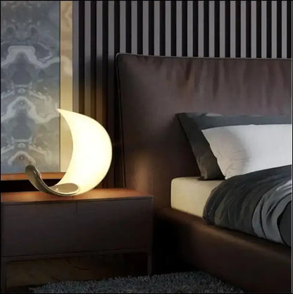 LED Moon Table Lamp - Luxury Bedroom Night Light USB Reading with Clip for Living Room Atmosphere