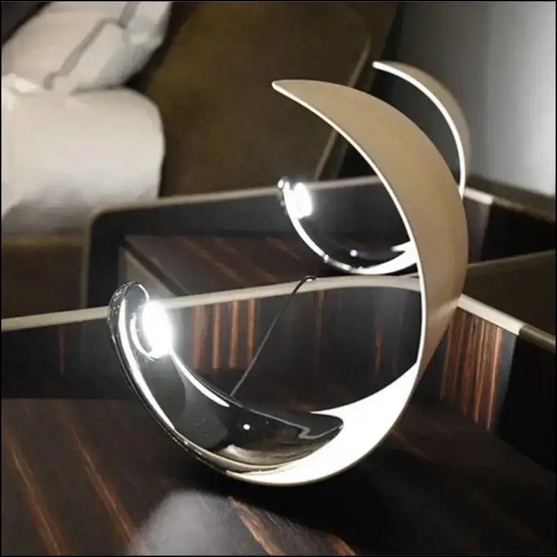 LED Moon Table Lamp - Luxury Bedroom Night Light USB Reading with Clip for Living Room Atmosphere