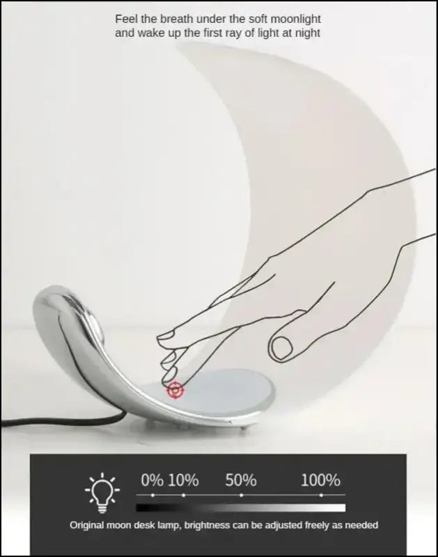 LED Moon Table Lamp - Luxury Bedroom Night Light USB Reading with Clip for Living Room Atmosphere