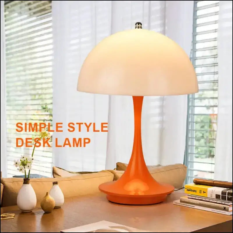 LED Mushroom Table Lamp - Portable USB Charging Dimmable Flower Bud for Bedroom & Bedside - mushroom small table lamp