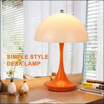 LED Mushroom Table Lamp - Portable USB Charging Dimmable Flower Bud for Bedroom & Bedside - mushroom small table lamp