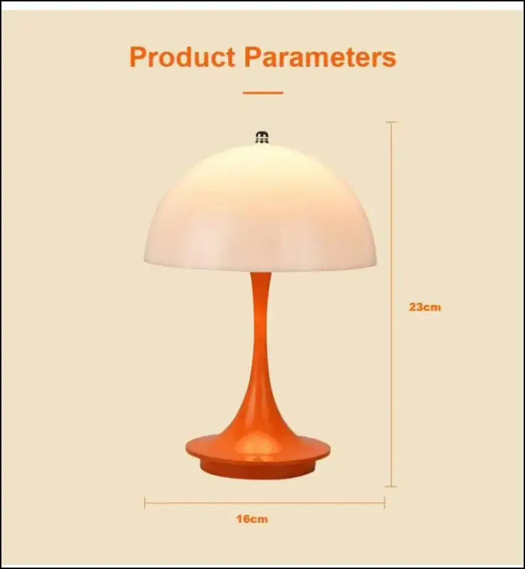 LED Mushroom Table Lamp - Portable USB Charging Dimmable Flower Bud for Bedroom & Bedside - mushroom small table lamp