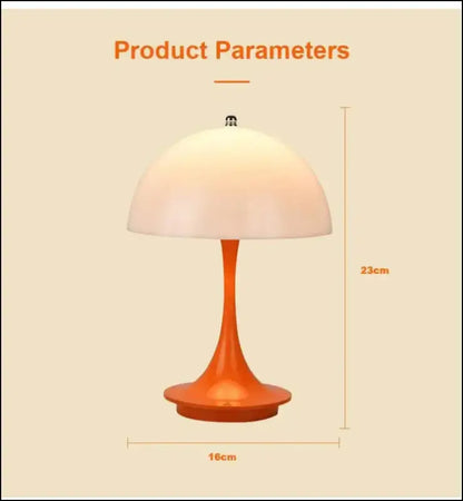 LED Mushroom Table Lamp - Portable USB Charging Dimmable Flower Bud for Bedroom & Bedside - mushroom small table lamp