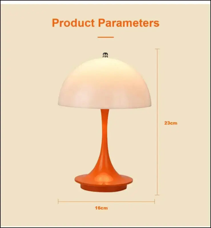 LED Mushroom Table Lamp - Portable USB Charging Dimmable Flower Bud for Bedroom & Bedside - mushroom small table lamp