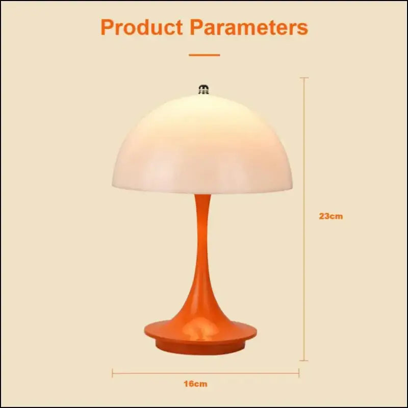 LED Mushroom Table Lamp - Portable USB Charging Dimmable Flower Bud for Bedroom & Bedside - mushroom small table lamp